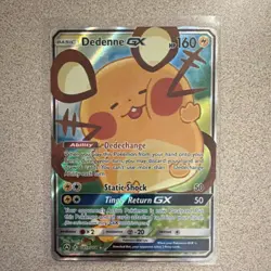 Pokemon Dedenne GX Promo Alternate Art Full Art Holo 195A/214 Pokemon TCG - Image 1