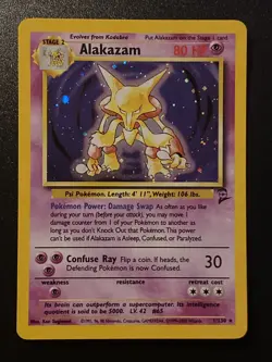 Pokemon Alakazam Base Set Holo Rare 1/102 Card 1999 Excellent Condition! - Image 1