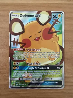 Pokemon Dedenne GX Alternate Art Promo 195a/214 Near Mint NM - Image 1
