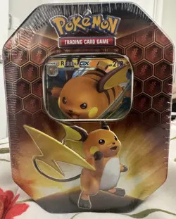 Pokemon TCG HiddenFates Raichu GX Tin BrandNew Factory Sealed - Image 1