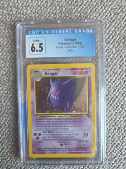 1999 Pokemon Gengar Fossil 5/62 Holo CGC 6.5 - Image 1