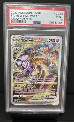 2023 Pokemon Crown Zenith Mewtwo VSTAR #GG44/GG70 PSA 9 - Image 1