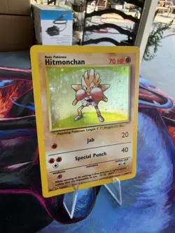 Hitmonchan 7/102 (Base Set) Holo Rare Pokemon TCG English WOTC LP - Image 2