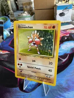 Hitmonchan 7/102 (Base Set) Holo Rare Pokemon TCG English WOTC LP - Image 3