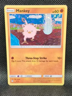 Pokemon Mankey McDonald’s Promo 2019 8/12 Played Condition - Image 1