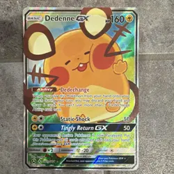 Pokemon Dedenne GX Alternate Art Promo 195A/214 Holo English 2019 - Image 1
