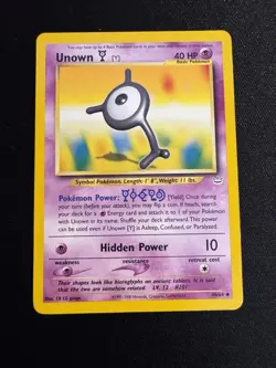 Pokemon Unown Y 40/64 Neo Revelation Unlimited LP - Image 1