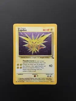 1999 POKEMON WOTC FOSSIL HOLO RARE ZAPDOS PLAYED 💫 - Image 1