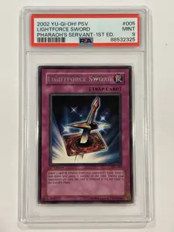 2002 Yu-Gi-Oh! Lightforce Sword PSV-005 1st Edition PSA 9 - Image 1