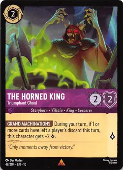 The Horned King Triumphant Ghoul 49/204 Whispers in the Well Disney Lorcana - Image 1