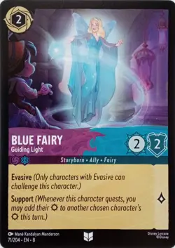 71/204 BLUE FAIRY GUIDING LIGHT EN8 UNCOMMON DISNEY LORCANA CARD - Image 1