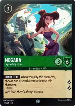 79/204 MEGARA CAPTIVATING CYNIC URSULAS RETURN COMMON DISNEY LORCANA CARD - Image 1