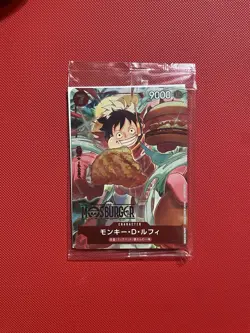 Monkey D. Luffy ONE PIECE Card Japan P-080 Promo Mos Burger Promo Sealed - Image 1