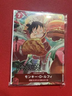 Monkey D. Luffy ONE PIECE Card Japan P-080 Promo Mos Burger Promo Sealed - Image 3