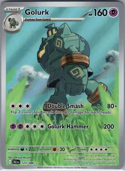 Golurk 123/086 SV: Black Bolt - Pokemon Card - NM - Image 1
