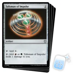 TALISMAN OF IMPULSE X4 Bloomburrow: Commander Magic MTG MINT CARD - Image 1