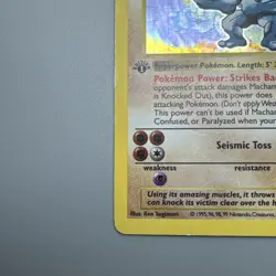 Machamp 1999 Pokemon 1st Edition Shadowless Base Set Holo 8/102 Ultra Rare Card - Image 2