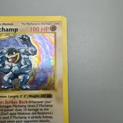 Machamp 1999 Pokemon 1st Edition Shadowless Base Set Holo 8/102 Ultra Rare Card - Image 5