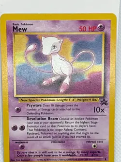 Mew Black Star Promo #9 Holo WOTC 1999 Pokemon Card LP Vintage Clean - Image 2