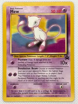 Mew Black Star Promo #9 Holo WOTC 1999 Pokemon Card LP Vintage Clean - Image 3