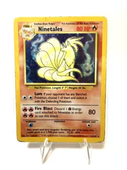 Ninetales 1999 Pokemon Vintage Card Base Set Holo Rare #12/102 - HP -g - Image 1