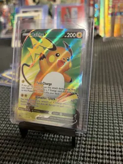 Pokemon TCG Raichu v Brilliant Stars Full Art Card 158/172 Near Mint Condition - Image 1