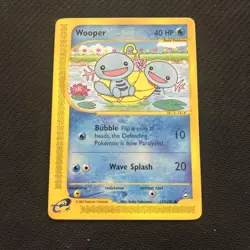 WOOPER 117/147 Aquapolis NON-HOLO E-Series / E-Reader Pokemon TCG card NM - Image 1