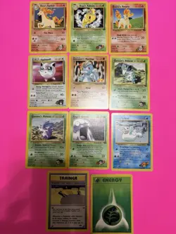 Lot Of 11 Vintage 2000 Wizards Of The Coast Pokemon Gym Challenge Cards, NM-MP - Image 1