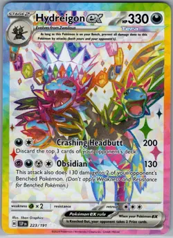 Hydreigon ex 223/191 SV08: Surging Sparks - Pokemon Card - NM - Image 1