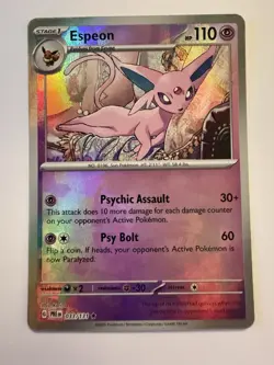 Espeon - 033/131 - Masterball Holo - Prismatic Evolutions - Pokemon Card - NM/M - Image 1