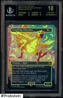 MTG Final Fantasy #0551a Traveling Chocobo Noen Ink Yellow BGS 10 BLACK LABEL - Image 1