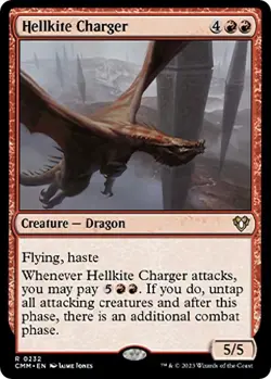 Hellkite Charger Commander Masters Non-Foil Near Mint NM Magic MTG - Image 1
