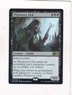 Magic: MTG: M2019: Phylactery Lich **Foil** - Image 1