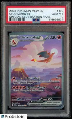 2023 Pokemon MEW EN Special Illustration Rare #199 Charizard ex PSA 10 GEM MINT - Image 1