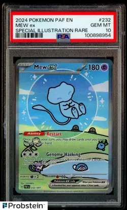 2024 Pokemon PAF EN Paldean Fates Special Illustration Rare #232 Mew ex PSA 10 - Image 1