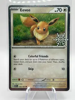 Eevee (Snowflake Stamp)- Pokemon -SV: Scarlet & Violet 151- Common - 133/165 NM - Image 1