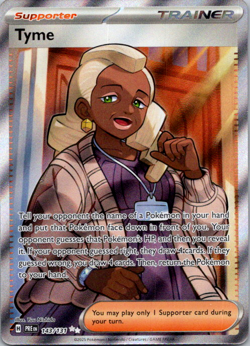 Tyme - 143/131 - Pokemon Prismatic Evolutions Full Art Ultra Rare NM - Image 1