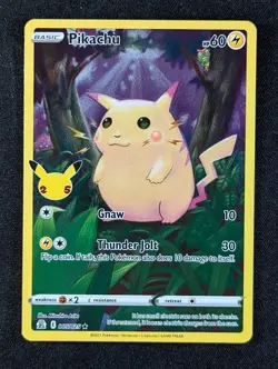 2021 Pokemon PIKACHU #005/025 Celebrations Holo Rare Stamped English - Image 1