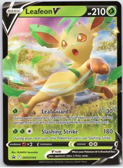 POKEMON TCG LEAFEON V SWSH194 PR-SW PROMO SWSH BLACK STAR POKEMON - Image 1