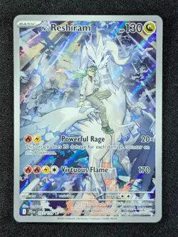 2025 Pokemon N'S RESHIRAM #167/159 Journey Together Illustration Rare Holo ENG - Image 1