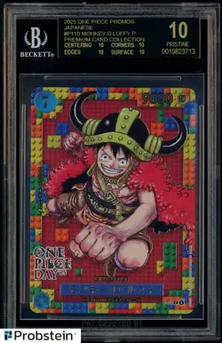 2025 One Piece Day '25 Promos JPN P-110 Monkey D. Luffy BGS 10 BLACK LABEL - Image 1