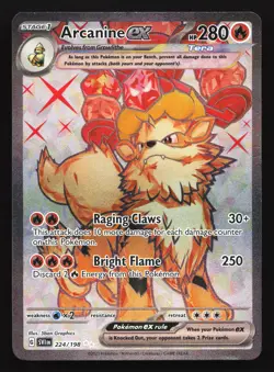 Arcanine ex 224/198 SV01: Scarlet & Violet Base Set Ultra Rare Pokemon Card - Image 1