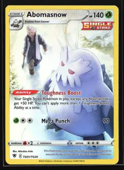 Abomasnow TG01 SWSH10: Astral Radiance Trainer Gallery Ultra Rare Pokemon Card - Image 1