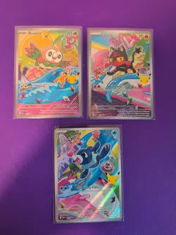 Rowlet Litten Popplio MEP 043 044 045 First Partner Series 1 Promo Pokemon Cards - Image 1