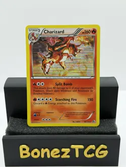 Pokemon Charizard Stage 2 Holo Rare Legendary Treasures 19/113 Card - Image 1