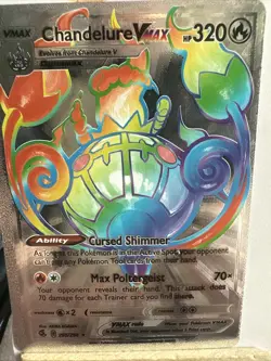 Chandelure Rainbow Silver Foil Pokemon💥Fan Art💥Card NM - Image 1