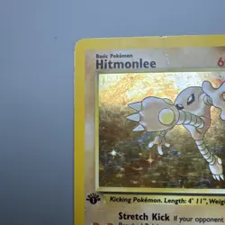 Pokemon Tcg WotC 1st Edition Fossil Rare Holo Hitmonlee 7/62 Foil Card poor play - Image 4