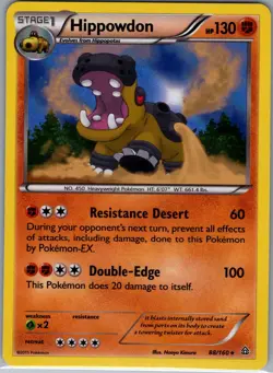 Hippowdon 88/160 Holo XY - Primal Clash - Pokemon Card - NM - Image 1
