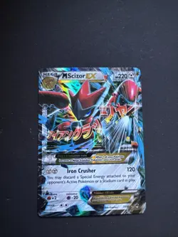 M Scizor EX M Scizor EX 77/122 Ultra Rare Full Art Pokemon Card Near Mint - Image 1