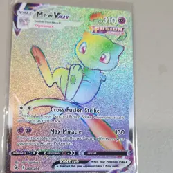 Pokemon TCG Mew VMAX Fusion Strike Secret Rare Full Art Holo Card 268/264 - Image 1